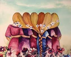 The Six Sisters Best Friendsbridesmaids Present Art Print Sisters Art Drawings Of Friends Friends Illustration