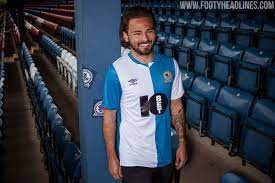 Book of football by jonathan russell describes blackburn rovers' first kit as a white jersey with maltese cross on the wearers left breast, trousers and a blue and white skull cap. Blackburn Rovers 19 20 Home Kit Revealed Footy Headlines