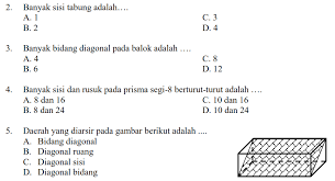 Soal bangun ruang kubus ini terdiri. Latihan Unsur Unsur Bangun Ruang Matematika