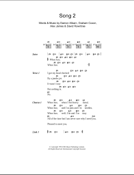 Beginner guitarists can do a lot worse than learning some easy, simple songs. Song 2 Guitar Chords Lyrics Zzounds
