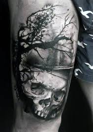 40 Skull Tree Tattoo Designs For Men Cool Ink Ideas Cool Shoulder Tattoos Skull Tattoos Shoulder Tattoos For Women
