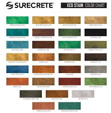 Concrete Available Color Charts Beauty Crete Inc