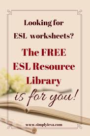 Free Esl Resources For Beginner And Intermediate English Learners Esl Worksheets Esl Checklists Activities Esl Teachers Esl Teaching Resources Esl Teaching