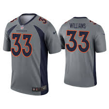 Men Javonte Williams Denver Broncos Gray Inverted Legend Jersey Kikimarts Be Happy