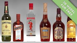 3d Model Of Alcohol And Wine Bottles Optimized For Lightwave 3d Free Download Liquor Bottles Bottle Wine Bottle