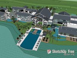 1194 Exterior Landscape Scene Sketchup Model Free Download Sketchup Model Exterior Landscape