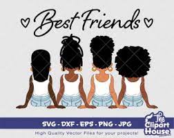 Best Friends Girls African American Svgblack Woman - Etsy