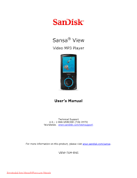 Common problems with the sandisk sansa clip zip mp3 player and how to resolve them using troubleshooting techniques. Sandisk Sansa View Mp3 Mp4 Player Manual Pdf Manualzz