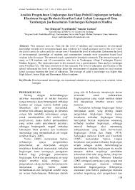 Populasi penelitian ini adalah seluruh staff pengajar dan karyawan yang. Pdf Analisis Pengetahuan Lingkungan Dan Sikap Peduli Lingkungan Terhadap Jurnal Pendidikan Biologi Academia Edu
