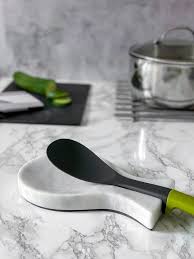 Amazon.Com: Thirstystone White Marble And Acacia Wood Large Spoon Rest  10.75