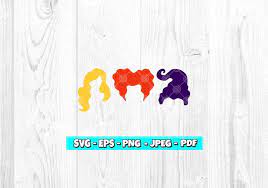Hocus Pocus Hair Svg Witches Hair Svg Sanderson Sisters Etsy How To Make Stencils Svg Witch Hair