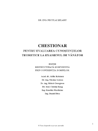 You and 108k others like this. Chestionar Pentru Evaluarea CunostinÅ£elor Teoretice La Examenul De VanÄƒtor