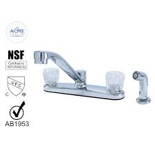 hybrid metal deck kitchen sink faucet