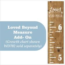 Loved Beyond Measure Add On Decal Lettering For Child Height Charts