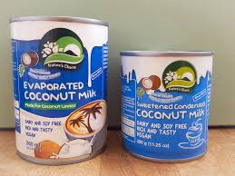 evaporated and condensed coconut milk