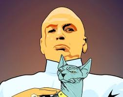 Dr Evil Lying Cat 11" X 17"