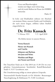 Kassack streams live on twitch! Traueranzeigen Von Fritz Kassack Wirtrauern
