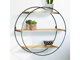 Vous pouvez sélectionner la couleur des 6 étagères. Etagere Murale Ronde Lily 3 Niveaux Bois Et Metal Design Industriel Vente De Id Market Conforama