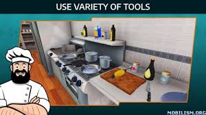Latest Modded Apk Android Cooking Simulator Mobile Mod Apk Obb V1 35 Unli In 2020 Kitchen Games Baked Trout Cooking