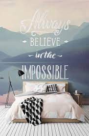 The Impossible Inspirational Quote Wallpaper Mural Hovia Home Decor Quotes Diy Home Decor Home