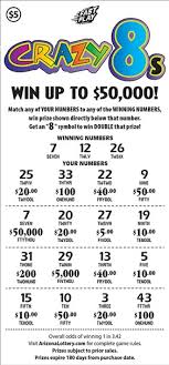 Much easier to learn than complex poker rules, so you'll be ready to play the game in a matter of minutes, even if you never had an opportunity to play before. Crazy 8s 102 Arizona Lottery