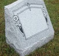Granite Slant Headstone Memorial (Multiple Designs) | Custom Engraved  Slanted Cemetery Monument | Polished Face with Serpentine Top