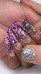 The Nail Throne Shop Glitterbels Usa Luminary Nail Systems Canada In 2021 Purple Glitter Nails Glitter Fade Nails Purple Acrylic Nails
