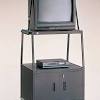 Gray wood tv stand fits tvs up to 65 in. 1