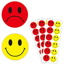 Amazon Com 1 5 Inch Yellow Happy Smiley Face Stickers And
