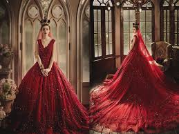 29 Jaw Droppingly Beautiful Wedding Dresses To Obsess Praise Wedding Red Wedding Dresses Red Wedding Gowns Red Wedding Dress