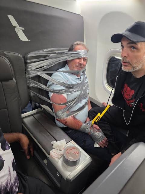 Woodland Park NJ gun range owner duct tapes passenger on Newark flight