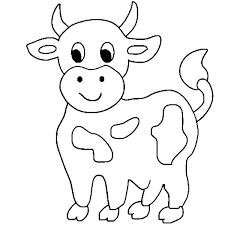 Your kids will increase their vocabulary by learning about different anima. Drawing Cow 13247 Animals Printable Coloring Pages
