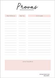 Calendário De Estudos 2018 Para Imprimir Planner De Estudos Bloga Ai Planner De Estudo Organizacao De Fichario Escolar Ficharios Escolares