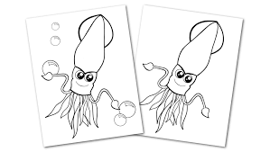Photo to coloring page converter free. Free Printable Squid Coloring Page Simple Mom Project