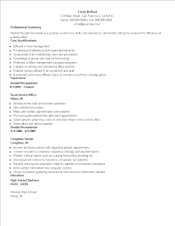 Dental Administration Receptionist Resume Templates At Allbusinesstemplates Com