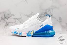 Nike Air Max 270 White Royal Blue Graffiti Hawaii Air Max 270 Nike Shoes Air Max Air Max