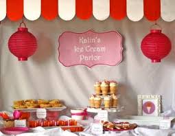 Creative Mommas How To Make An Awning For A Party Dessert Table Party Dessert Table Ice Cream Parlor Party Party Desserts