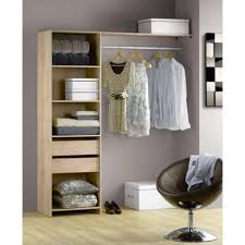 Kit Dressing Effet Chene Naturel Modul Kit H 204 X L 180 X P 45 Cm Dressing Chambre Amenagement Dressing Idee Dressing