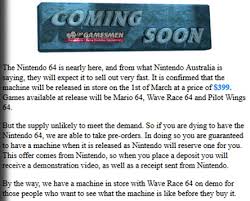 Here's the list of the nintendo 64 launch games. Australian Nintendo 64 Launch And A Brief Timeline Kelamy