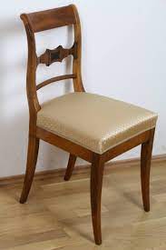 Ein set schöner 4 biedermeier neuer polster antik stühle,mahagoni englisch. Biedermeier Stuhl Aus Massivem Nussbaumholz Handgefertigte Stilmobel