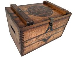 square wooden ammo box