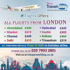 Special Offer By Cheap Travel Shop All Flights From London To India All These Fares Are Valid From 12 August 2018 Shopping Trip Emirates Airline All Flights