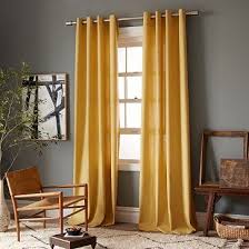 Linen Cotton Grommet Curtain Desert Marigold Colorful Curtains Living Room Curtains Living Room Curtains For Grey Walls