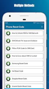 Insert a sim card from a different carrier, in order to get the pin prompt. All Phone Reset Codes Sim Unlock Recovery Guide For Pc Mac Windows 7 8 10 Free Download Napkforpc Com