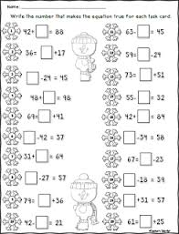 Winter Equal Equations And A Freebie Equations First Grade Math Math Addition