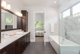 There are four drawers, two cabinets, and room for two sinks on the top. 10 Design Ideas To Make Your Custom Bathroom Easier To Clean Alair Homes Charlotte