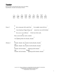 Something about the way that you walked into my living room / casually and confident lookin' at the mess i am / but still you, still you want me / stress lines and cigarettes Thunder Sheet Music Imagine Dragons Guitar Chords Lyrics