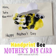 So, i looked and found 25 of the most adorable diy mother's day cards that kids can make. Handprint Bee Mother S Day Card Happy Toddler Playtime