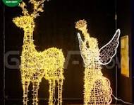 Warm White 3D Deer Angel LED Motif Light for Commercial ...