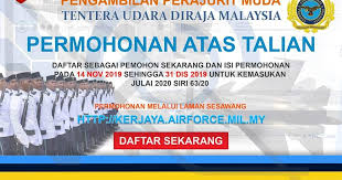 Berminat untuk sertai tentera darat? E Pengambilan Tudm 2020 Pengambilan Perajurit Muda Udara Tudm 2021 Tarikh Pemilihan Awal